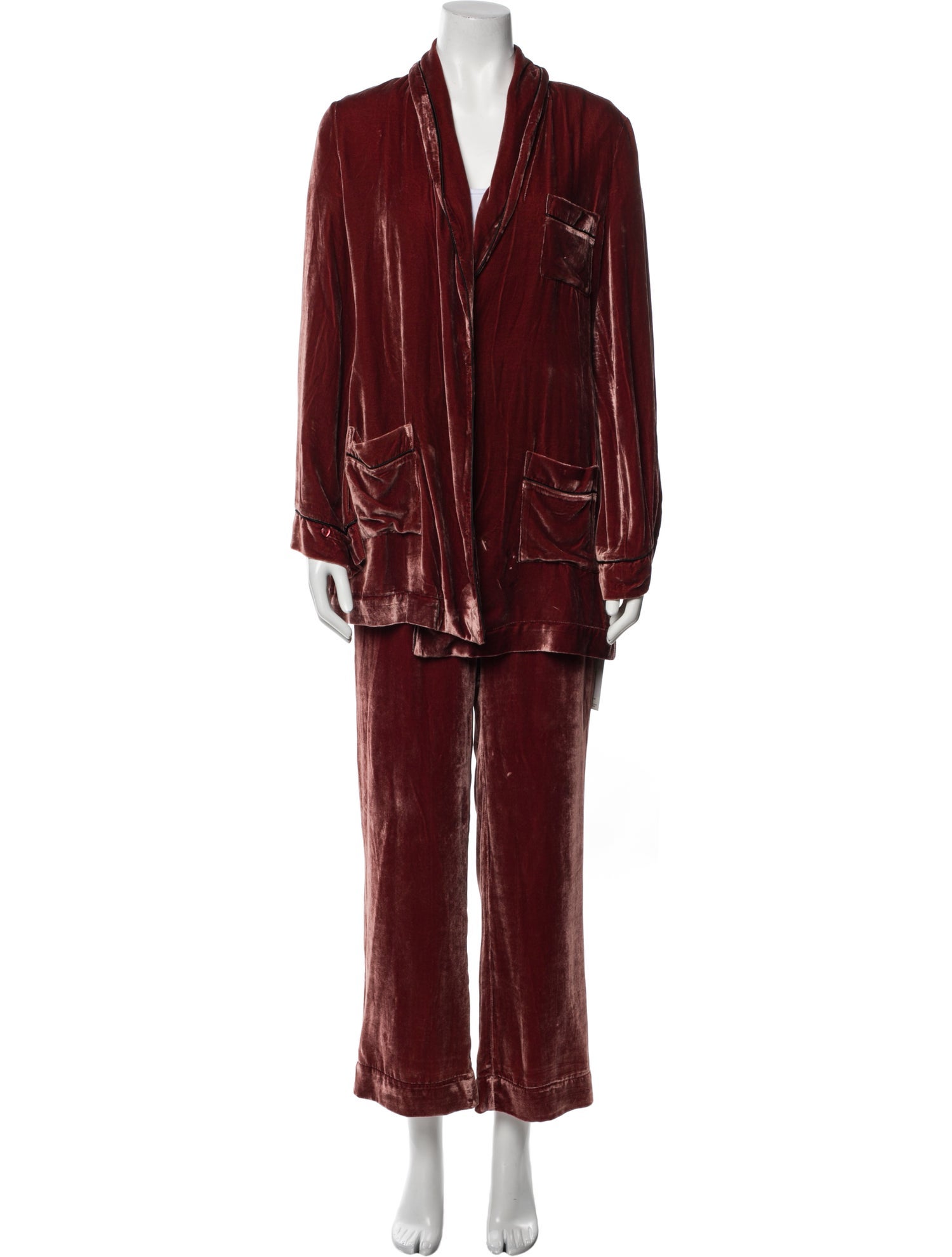 Sleeping with Jacques Grosgrain Trim Pant Set