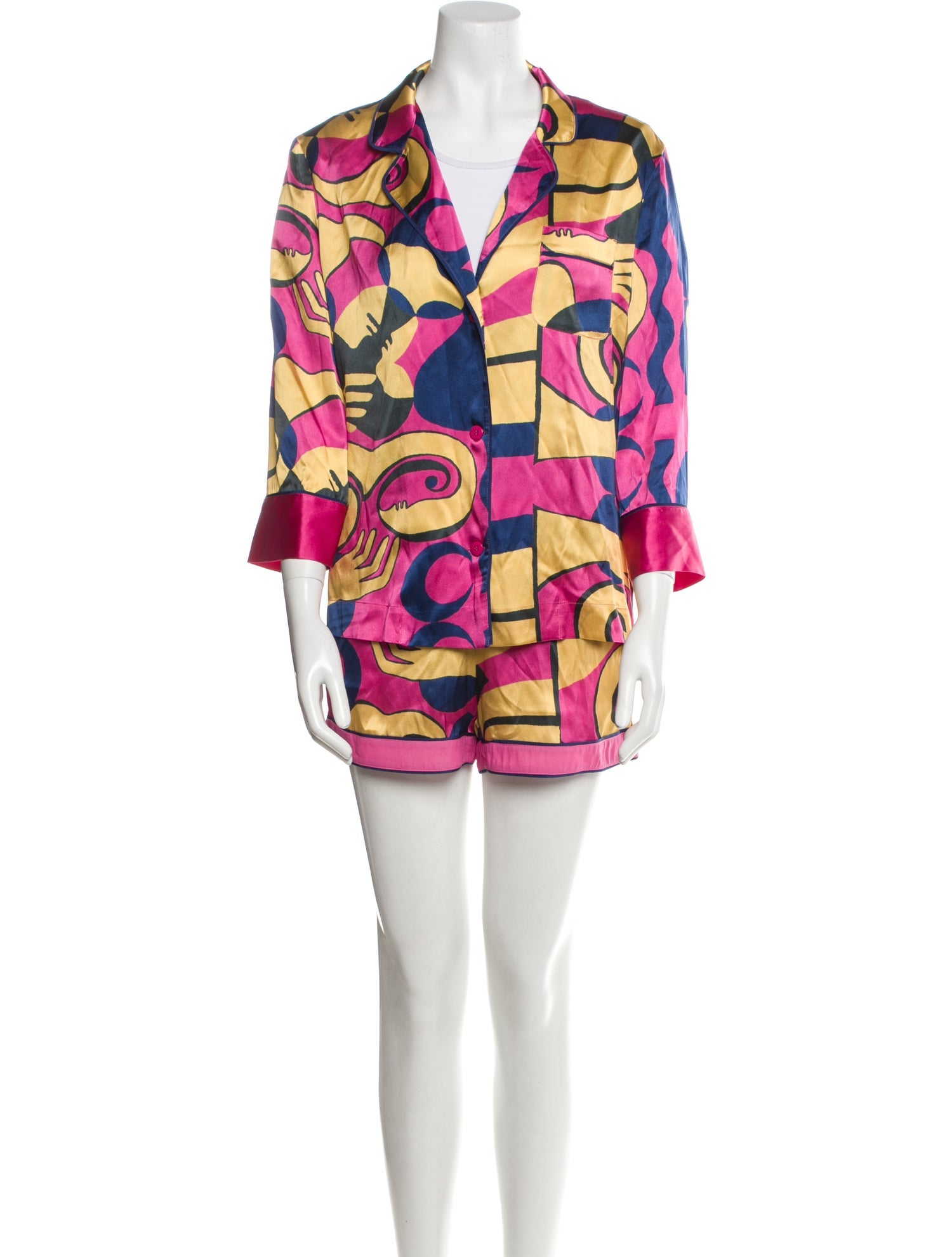 Sleeping with Jacques Silk Printed Set