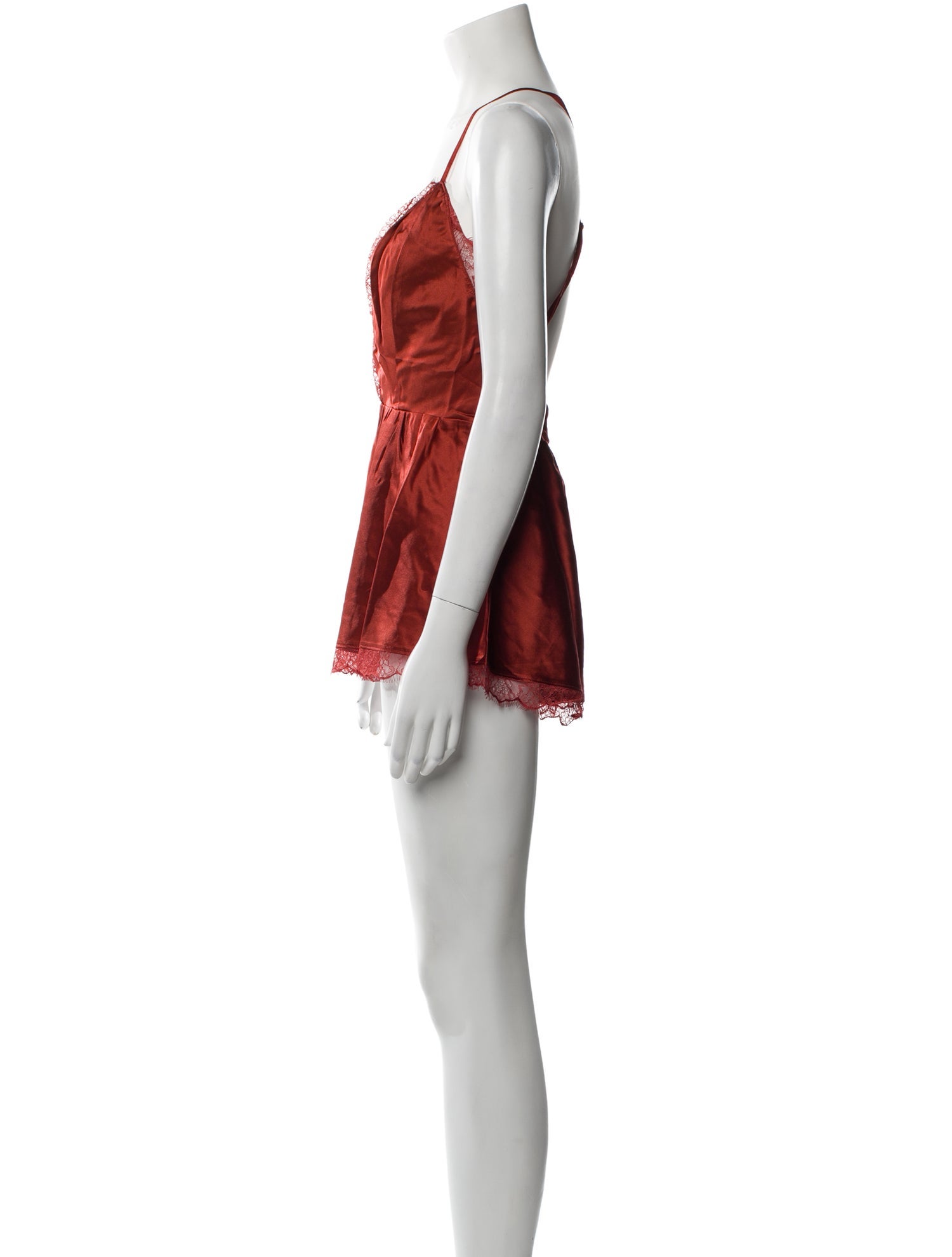 Sleeping with Jacques Silk Lace Trim Embellishment Pajamas w/ Tags