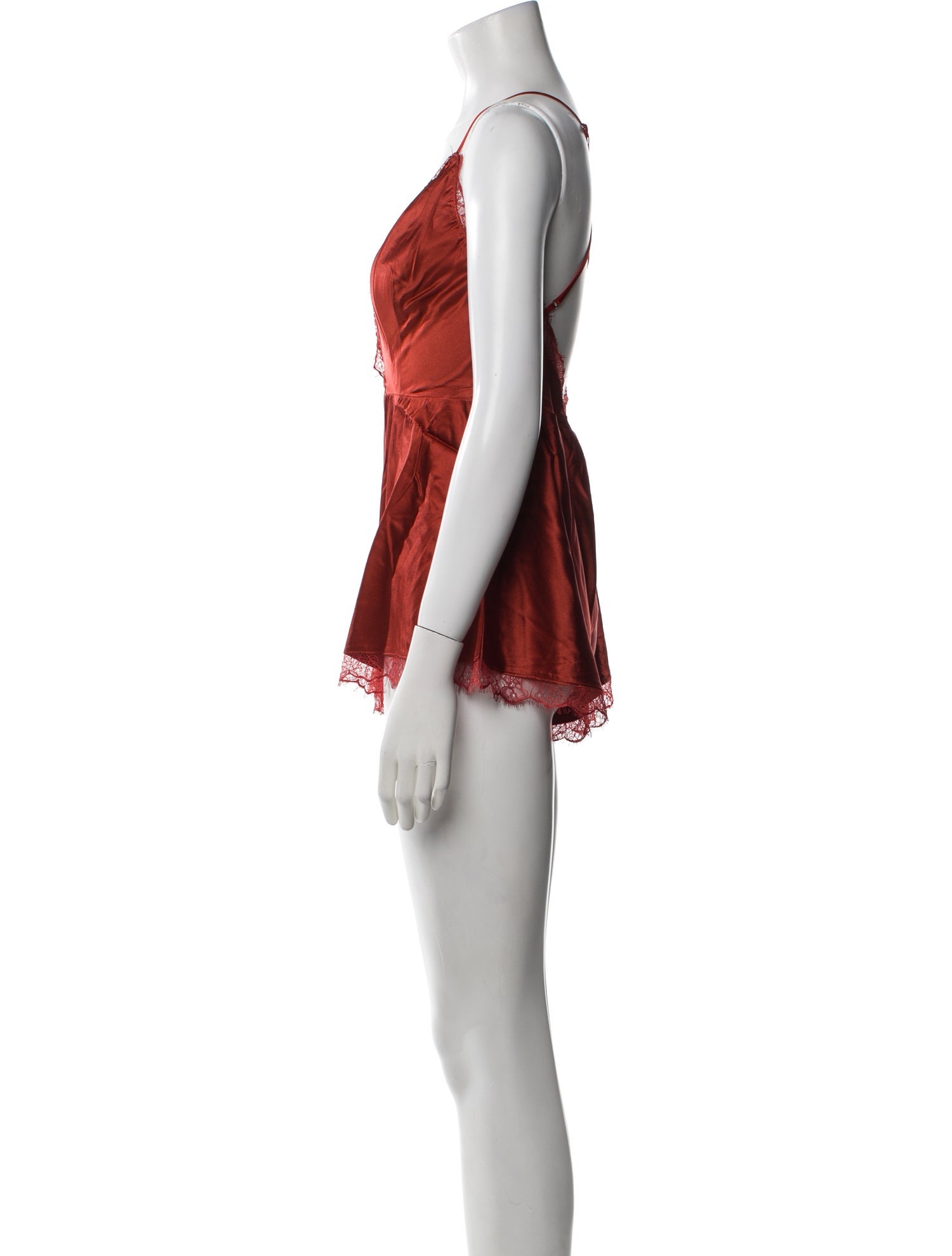 Sleeping with Jacques Silk Lace Trim Embellishment Pajamas w/ Tags