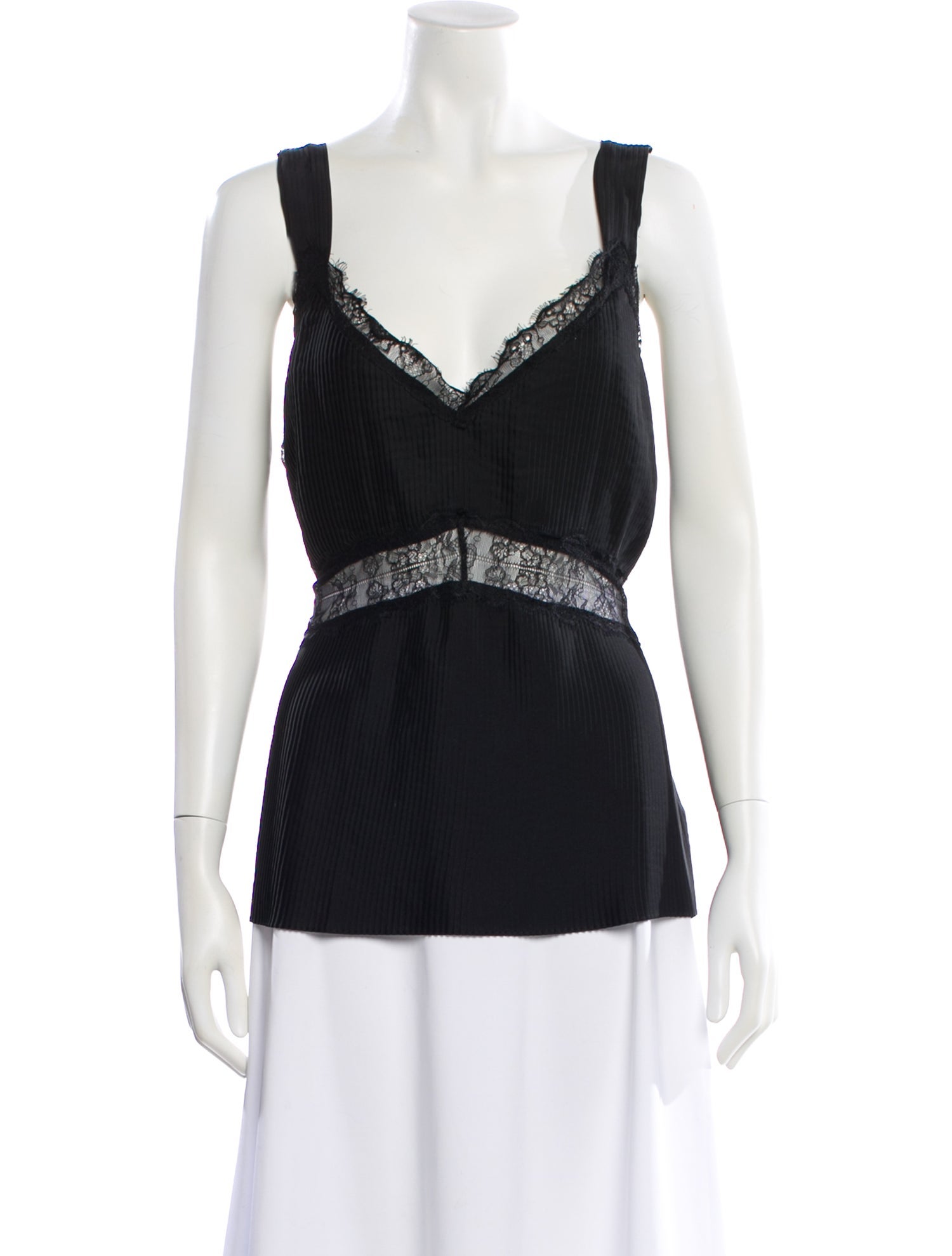 Sleeping with Jacques Silk V-Neck Top