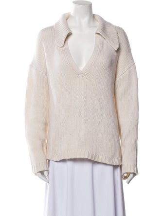 Sablyn Cashmere Plunge Neckline Sweater