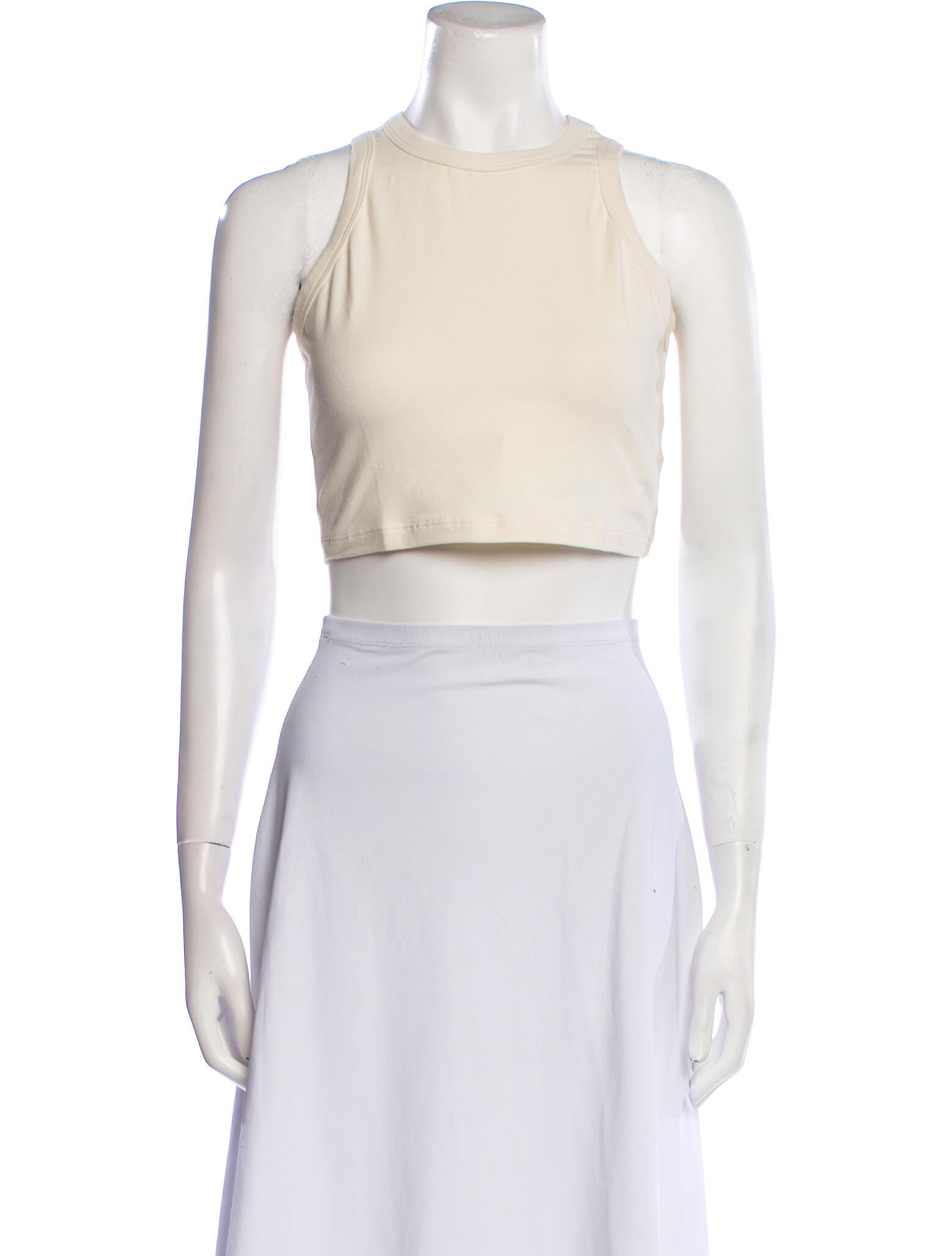 Sablyn Crew Neck Sleeveless Crop Top