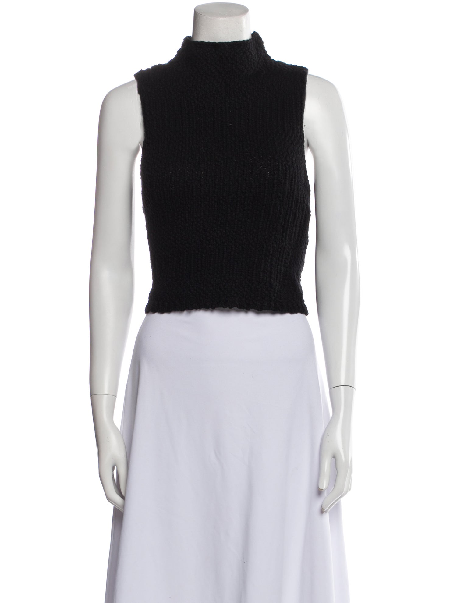 Sablyn Mock Neck Sleeveless Crop Top