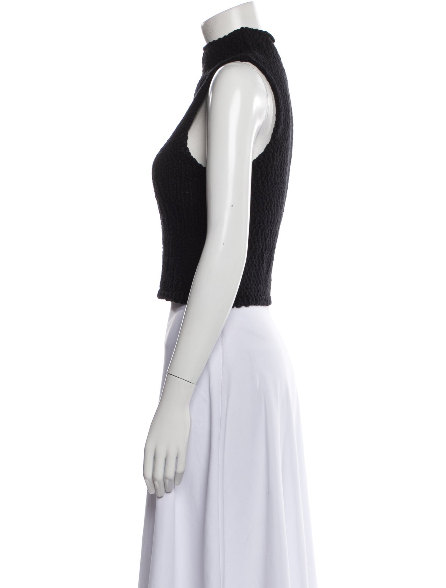 Sablyn Mock Neck Sleeveless Crop Top