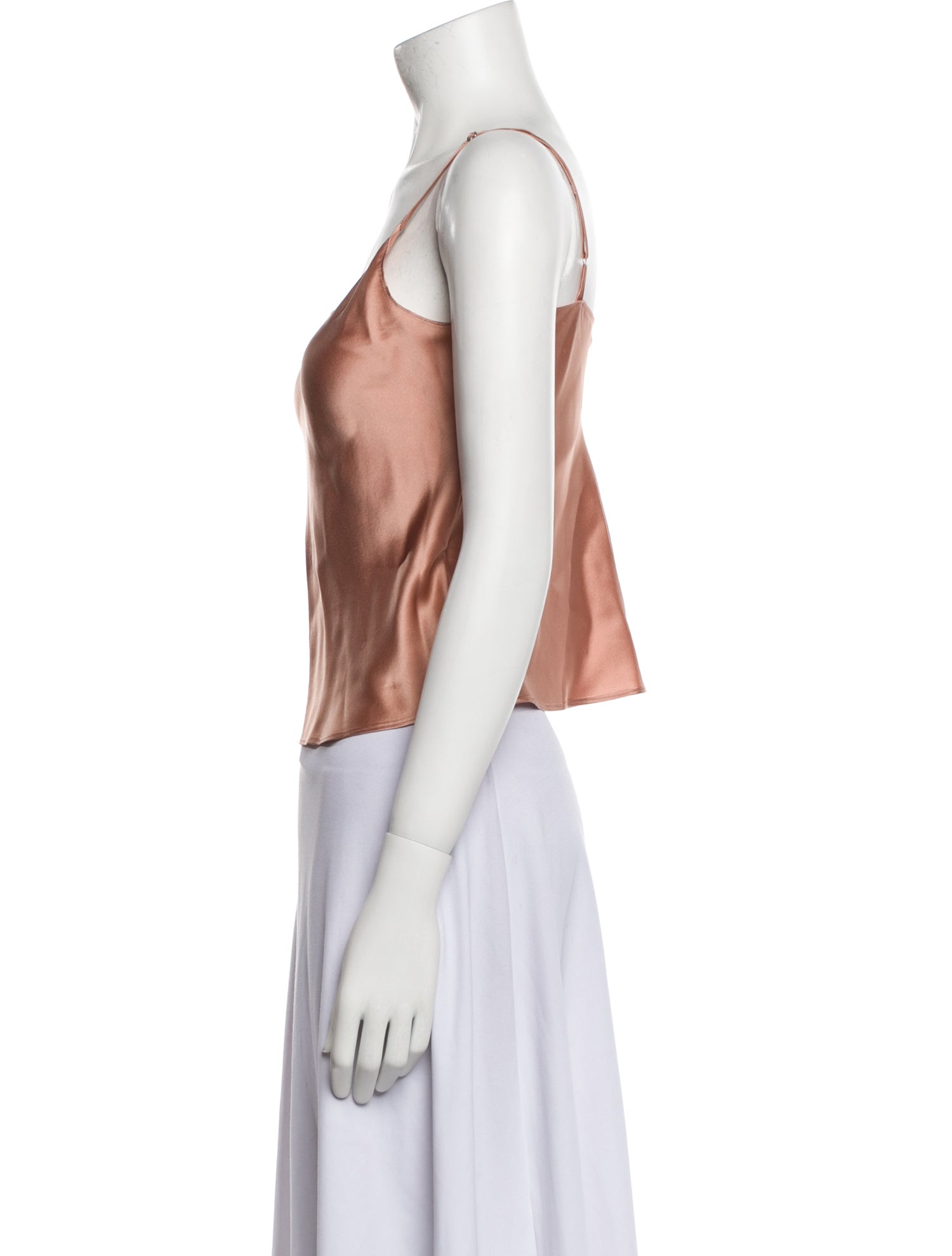 Sablyn Silk V-Neck Crop Top