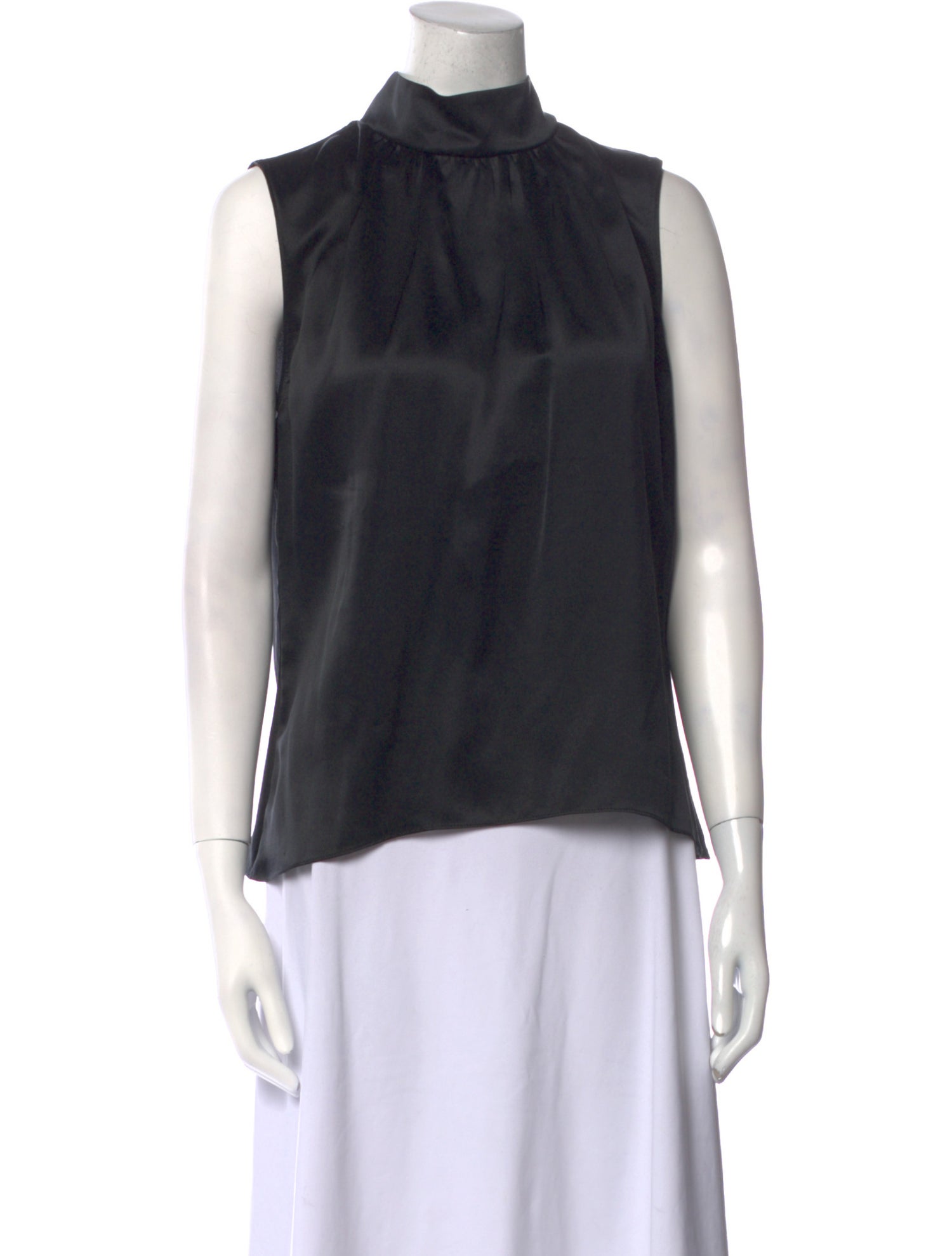 Sablyn Silk Mock Neck Top