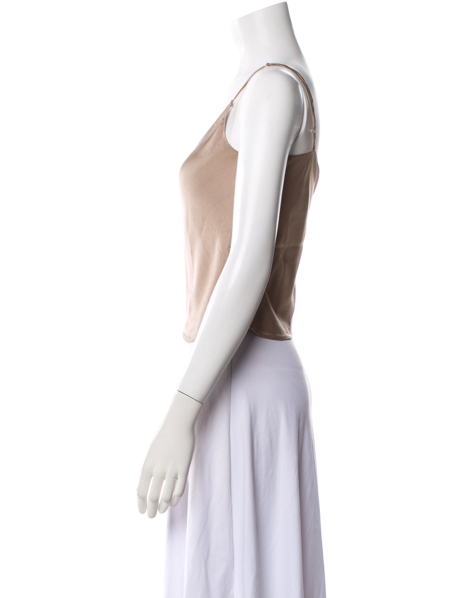 Sablyn Silk Scoop Neck Crop Top