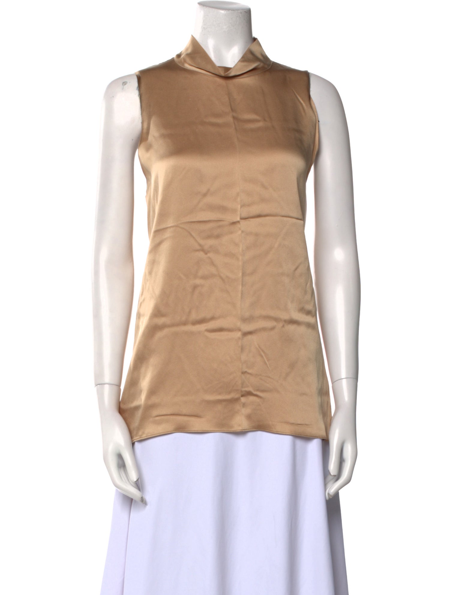 Sablyn Silk Mock Neck Top