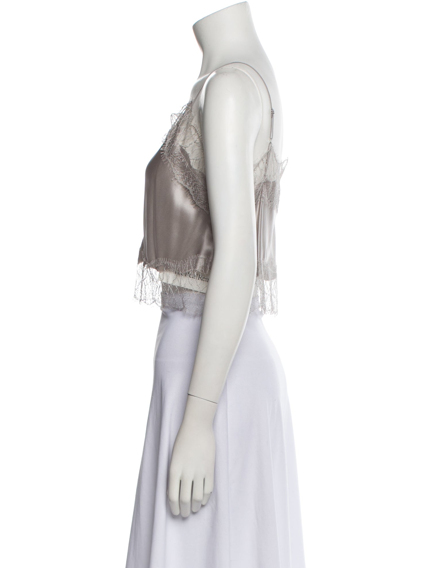 Sablyn Silk Square Neckline Crop Top