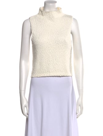 Sablyn Turtleneck Sleeveless Crop Top
