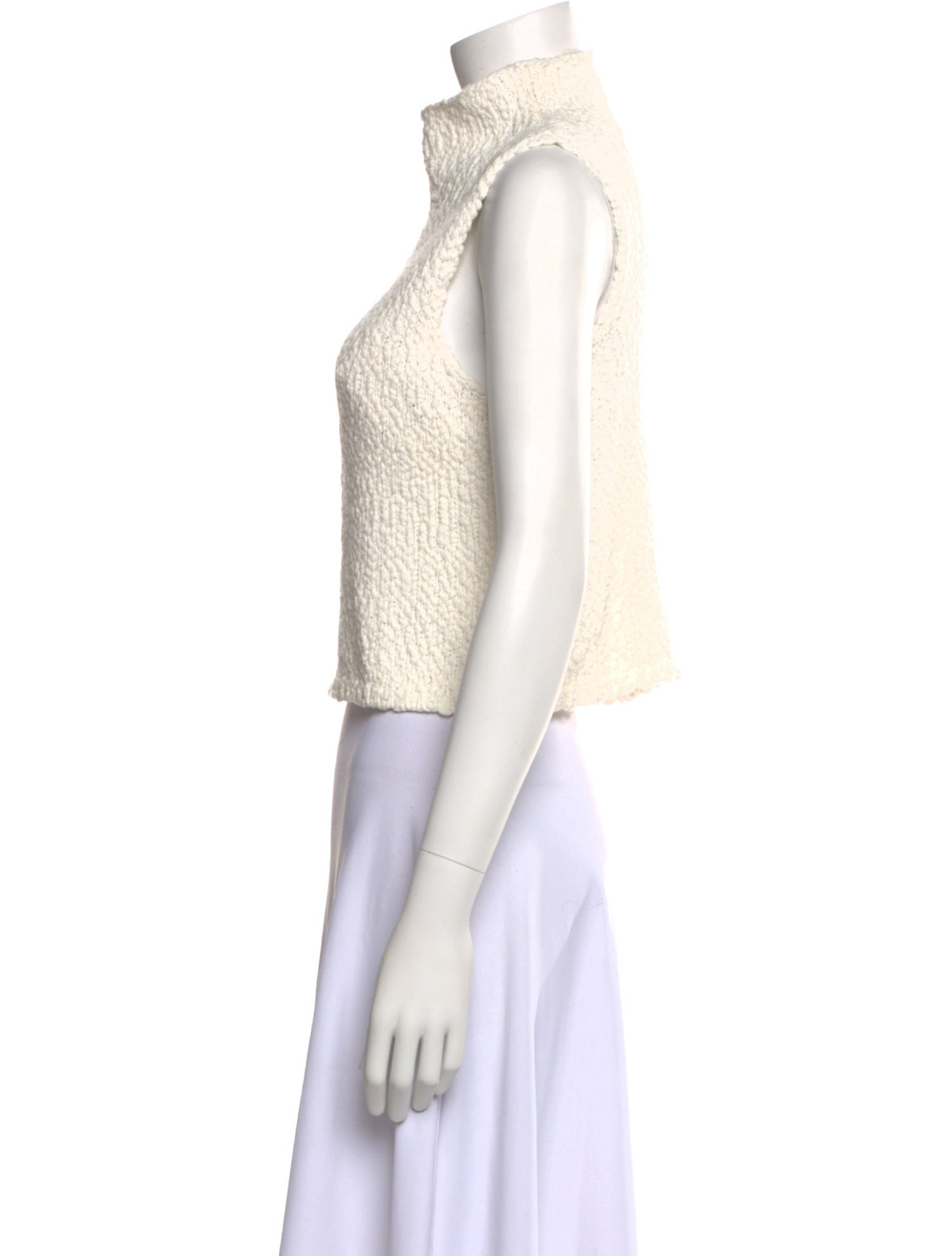 Sablyn Turtleneck Sleeveless Crop Top