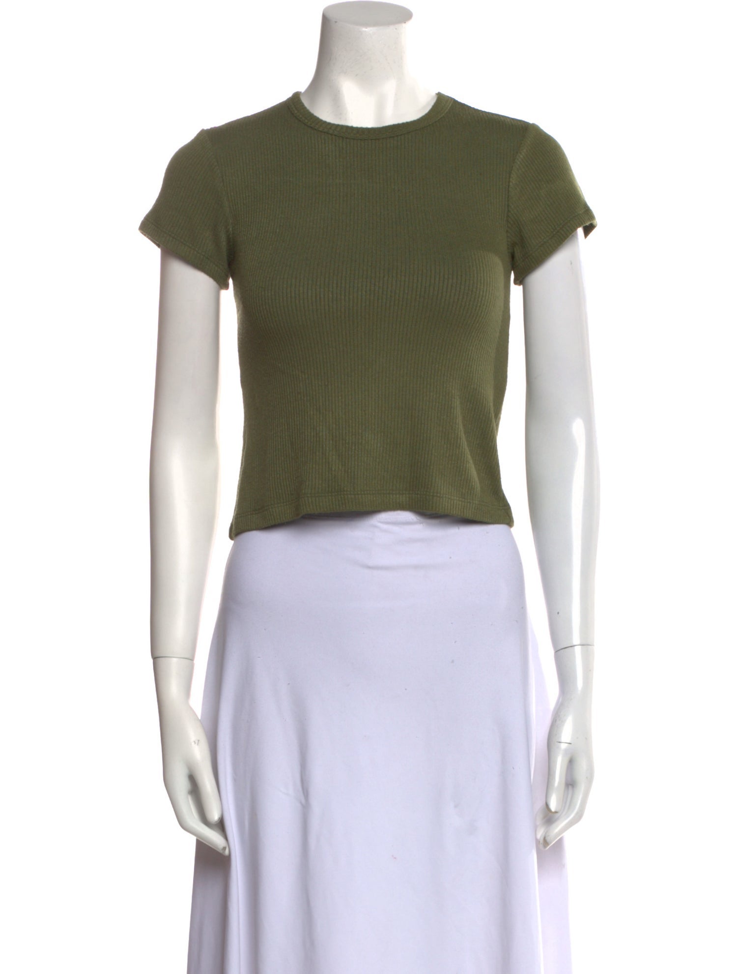 Sablyn Crew Neck Short Sleeve Crop Top