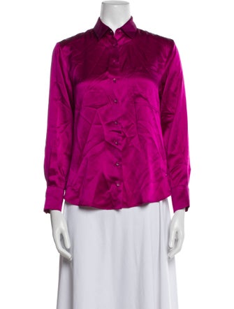 Sablyn Silk Long Sleeve Button-Up Top