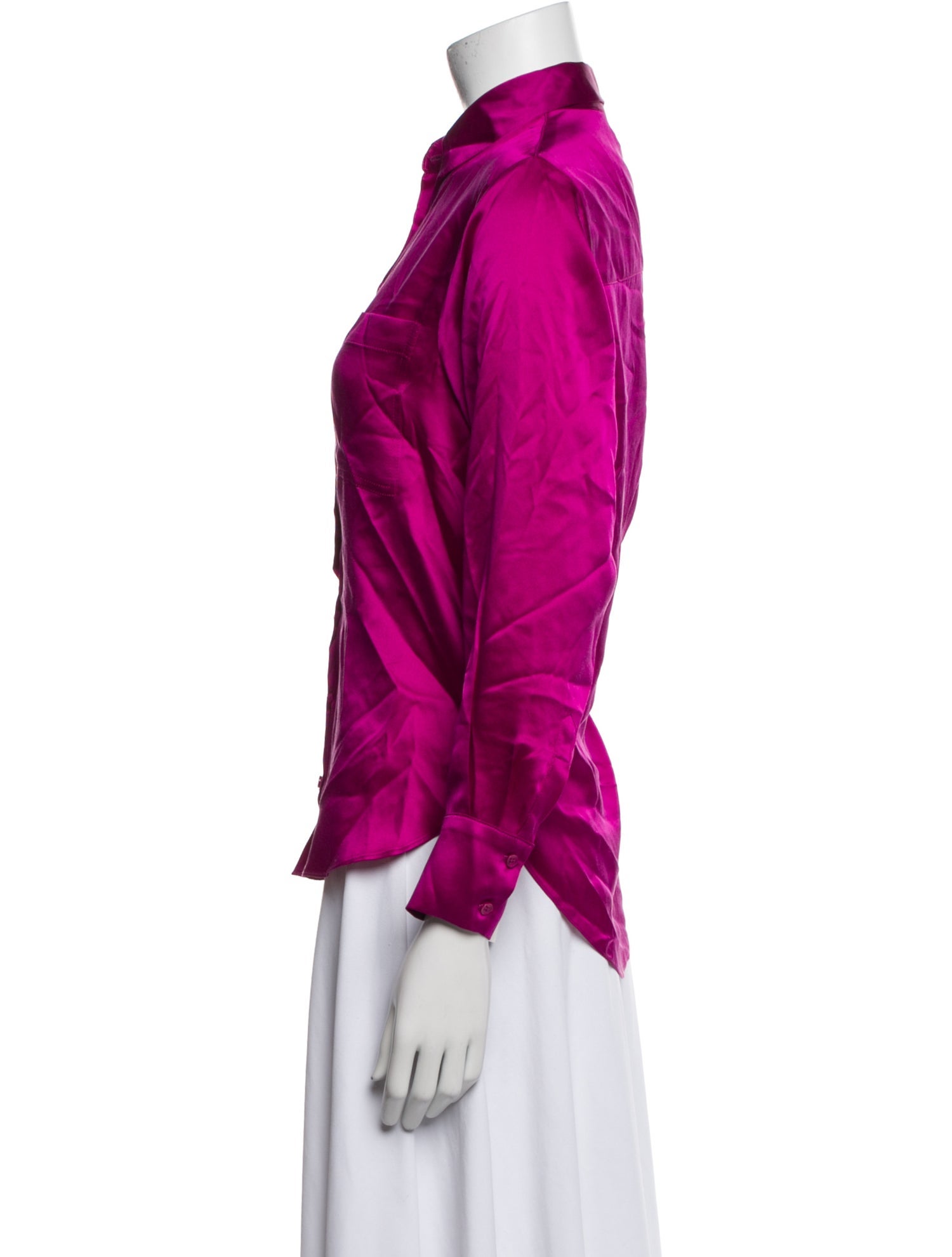 Sablyn Silk Long Sleeve Button-Up Top