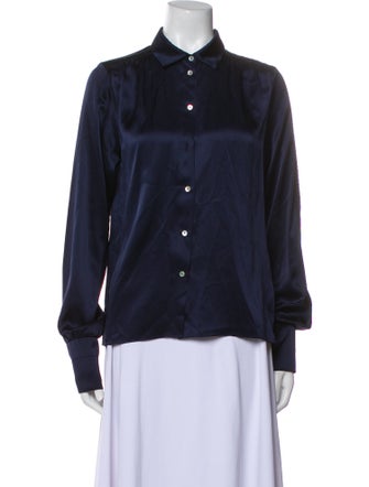 Sablyn Silk Long Sleeve Button-Up Top