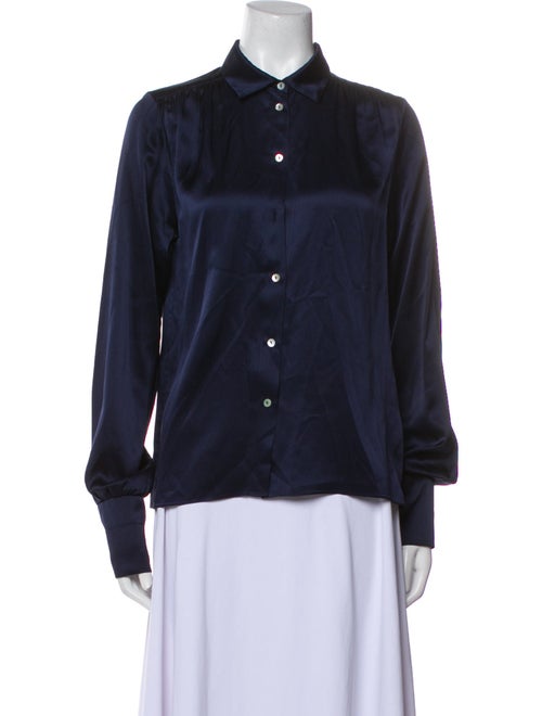 Sablyn Silk Long Sleeve Button-Up Top