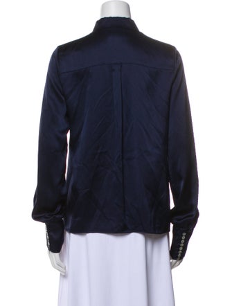 Sablyn Silk Long Sleeve Button-Up Top
