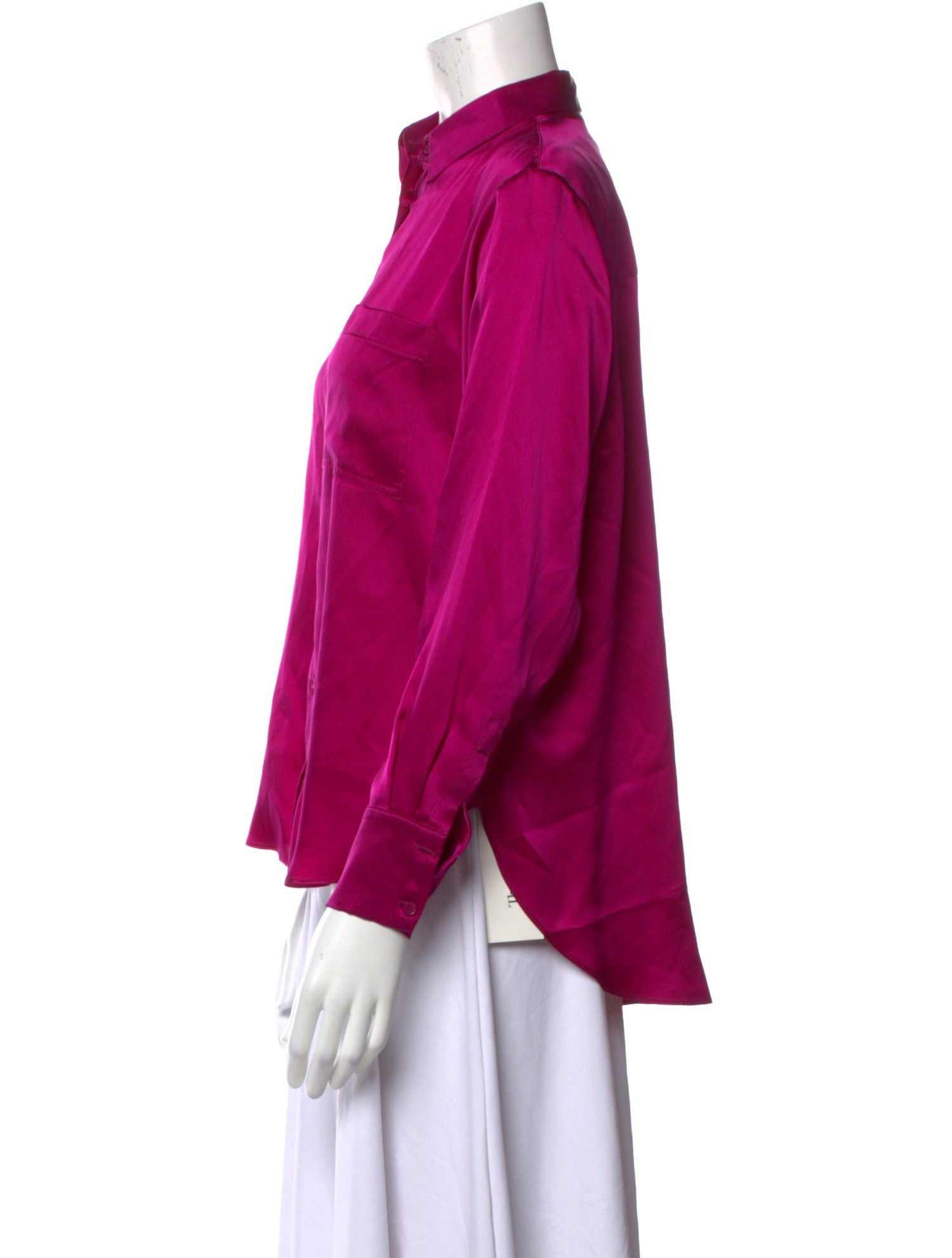 Sablyn Silk Long Sleeve Button-Up Top