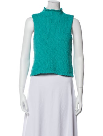 Sablyn Mock Neck Sleeveless Crop Top