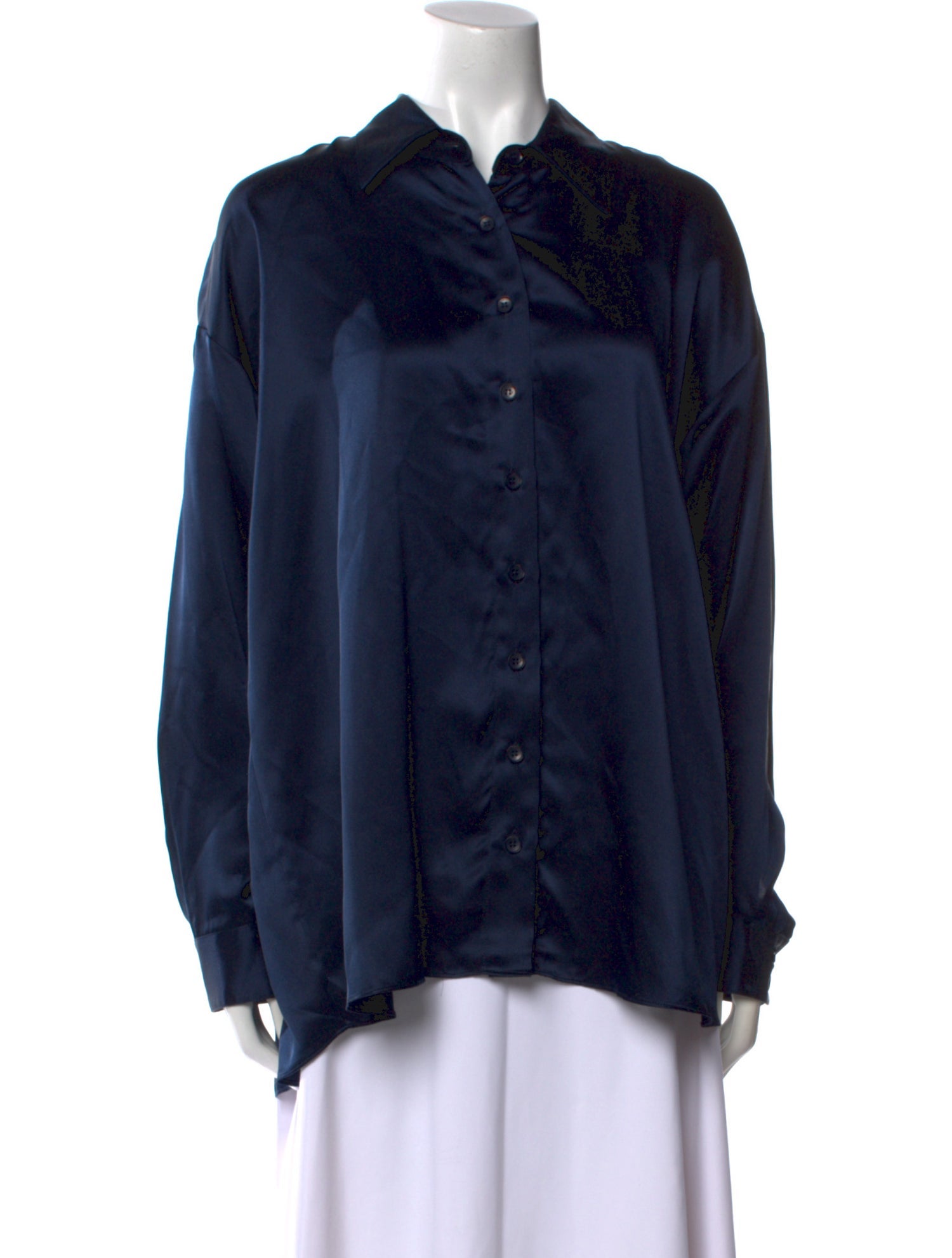 Sablyn Silk Long Sleeve Button-Up Top