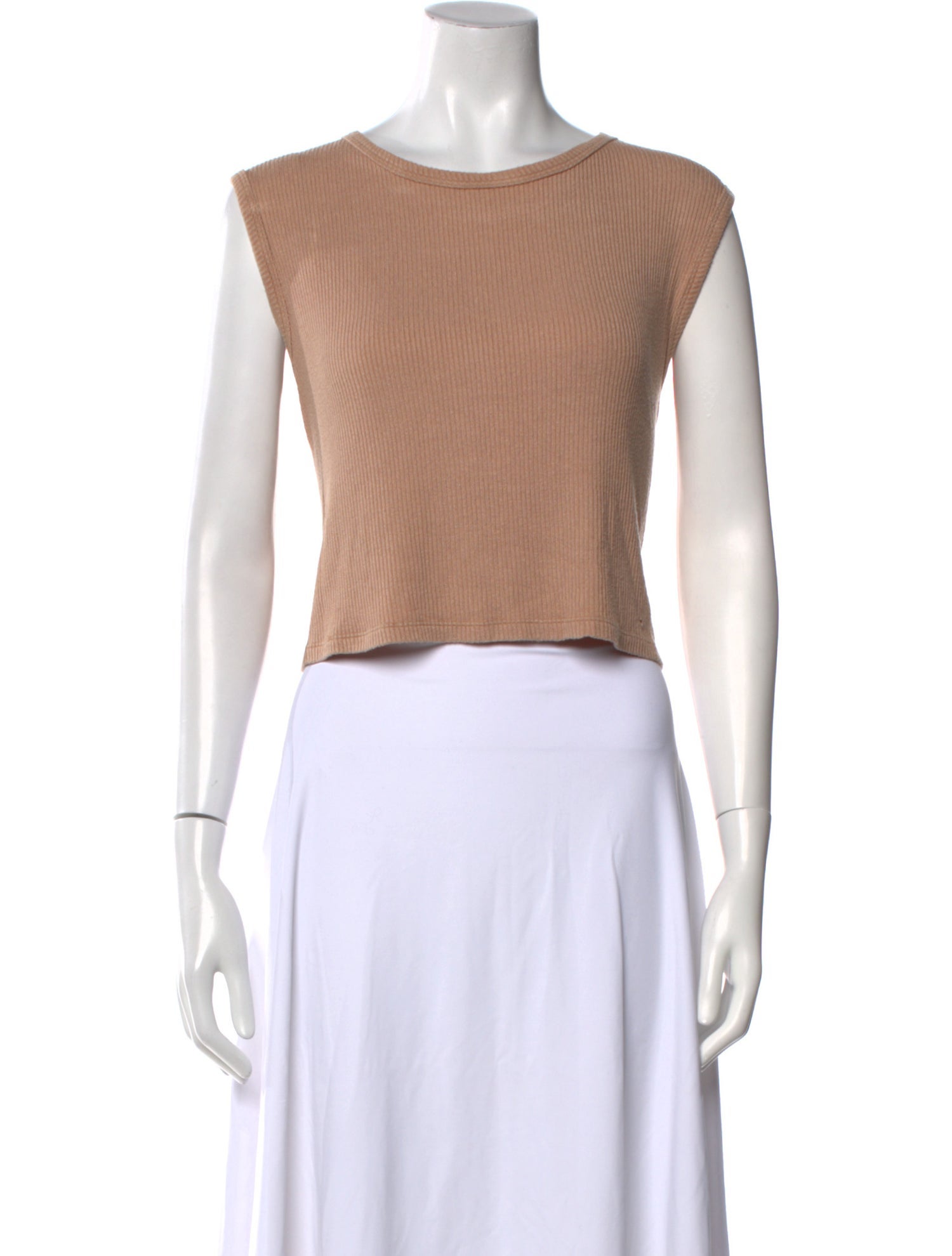 Sablyn Scoop Neck Sleeveless Crop Top