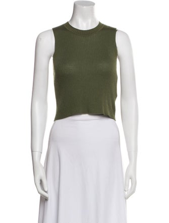 Sablyn Cashmere Crew Neck Crop Top