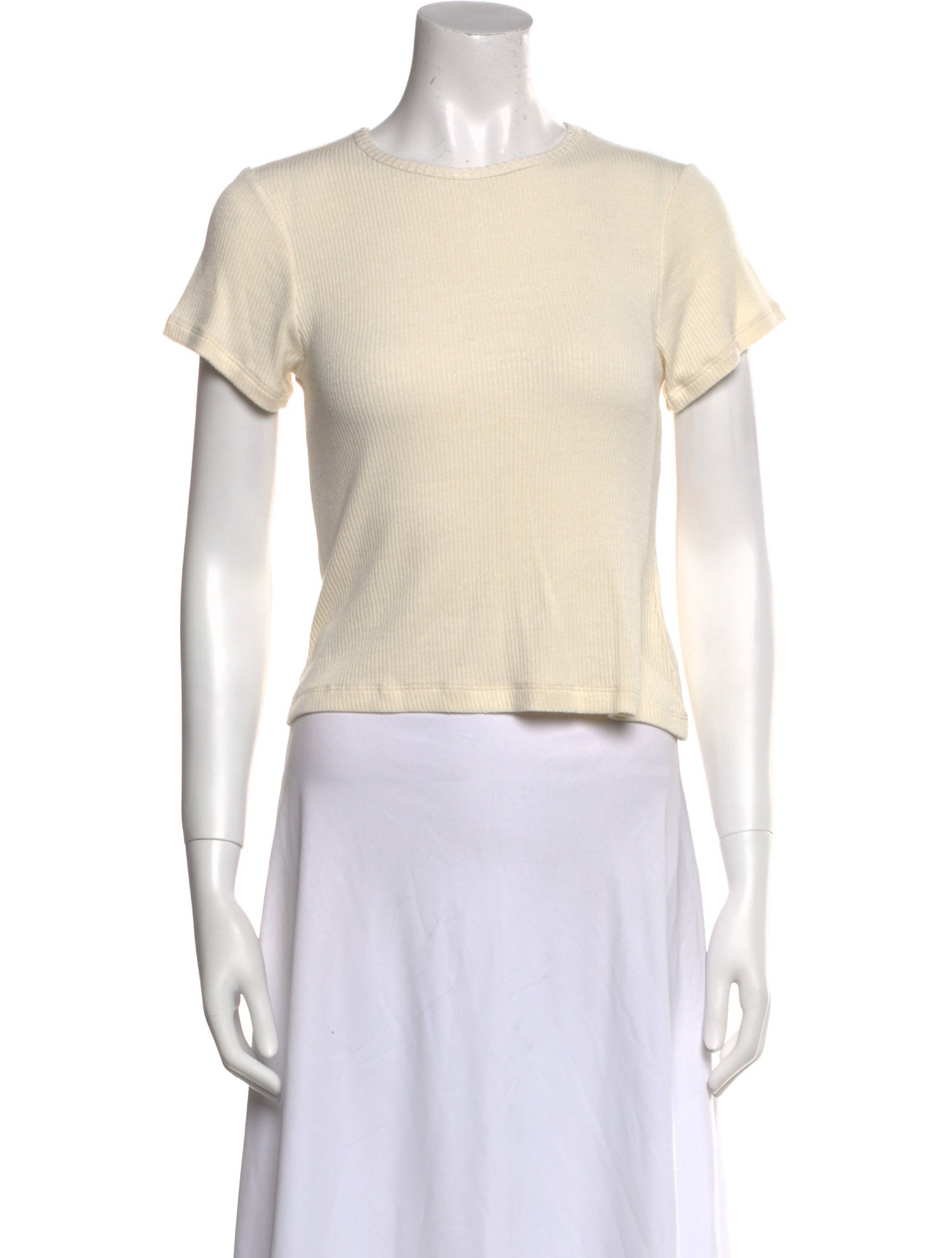 Sablyn Crew Neck Short Sleeve Crop Top