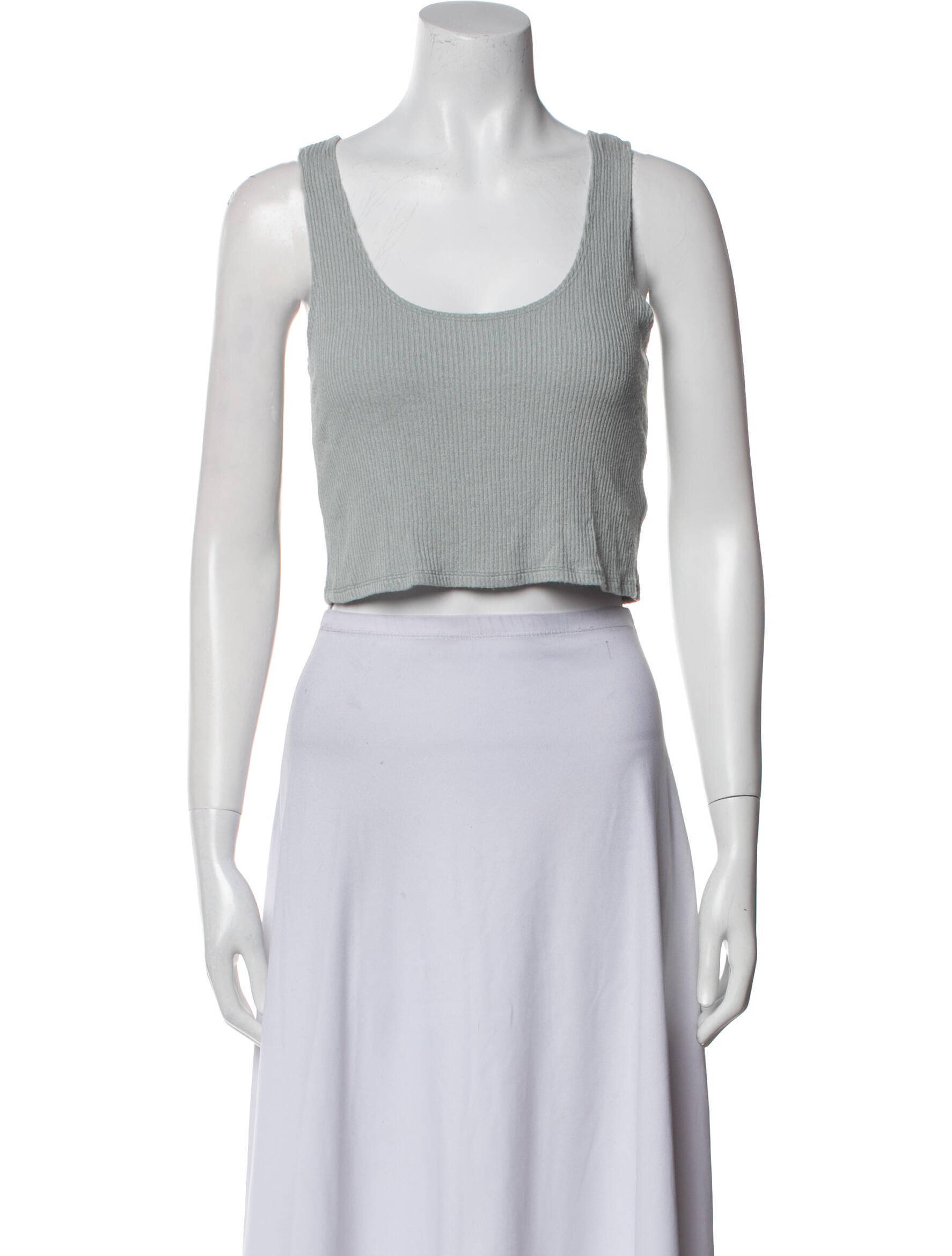 Sablyn Scoop Neck Sleeveless Crop Top