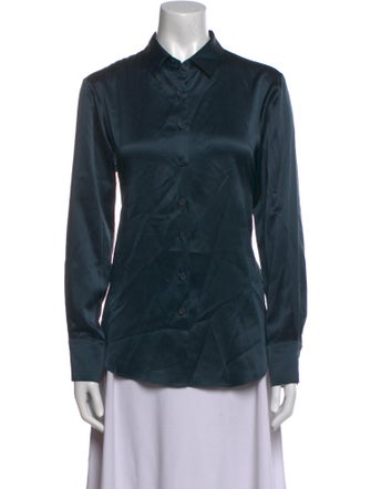 Sablyn Silk Long Sleeve Button-Up Top