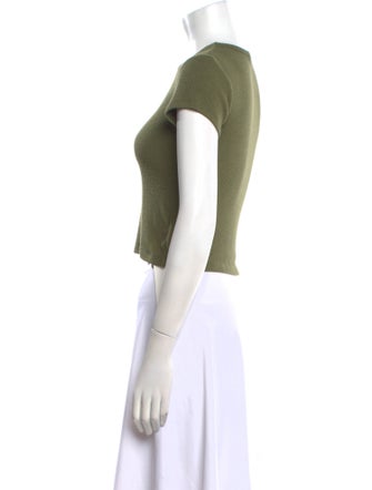 Sablyn Crew Neck Short Sleeve Crop Top