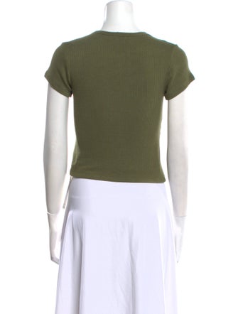 Sablyn Crew Neck Short Sleeve Crop Top