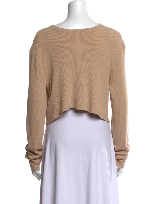 Sablyn Scoop Neck Long Sleeve Crop Top