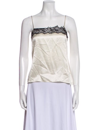 Sablyn Silk Square Neckline Top