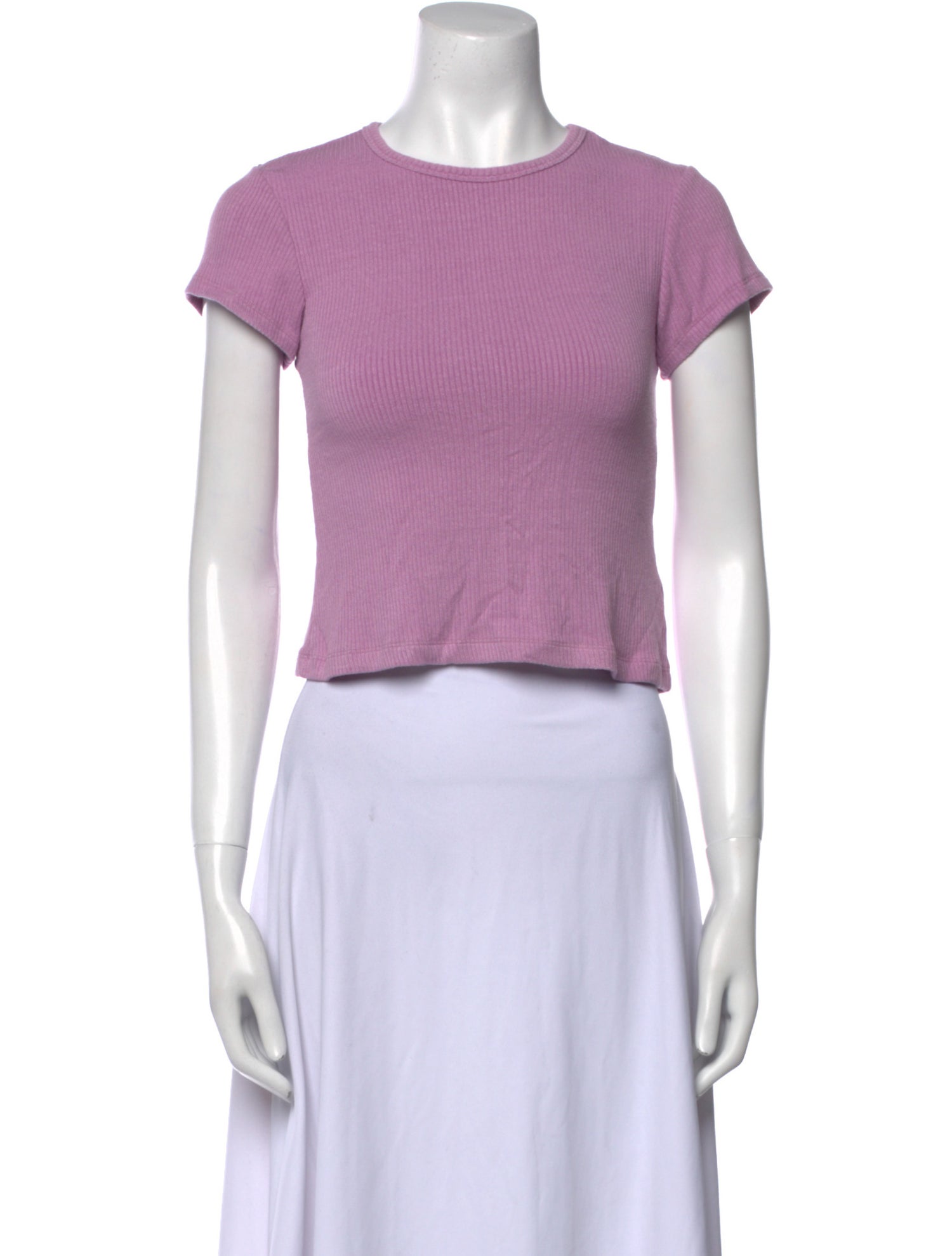 Sablyn Crew Neck Short Sleeve Crop Top