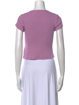 Sablyn Crew Neck Short Sleeve Crop Top