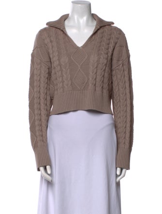 Sablyn V-Neck Long Sleeve Crop Top