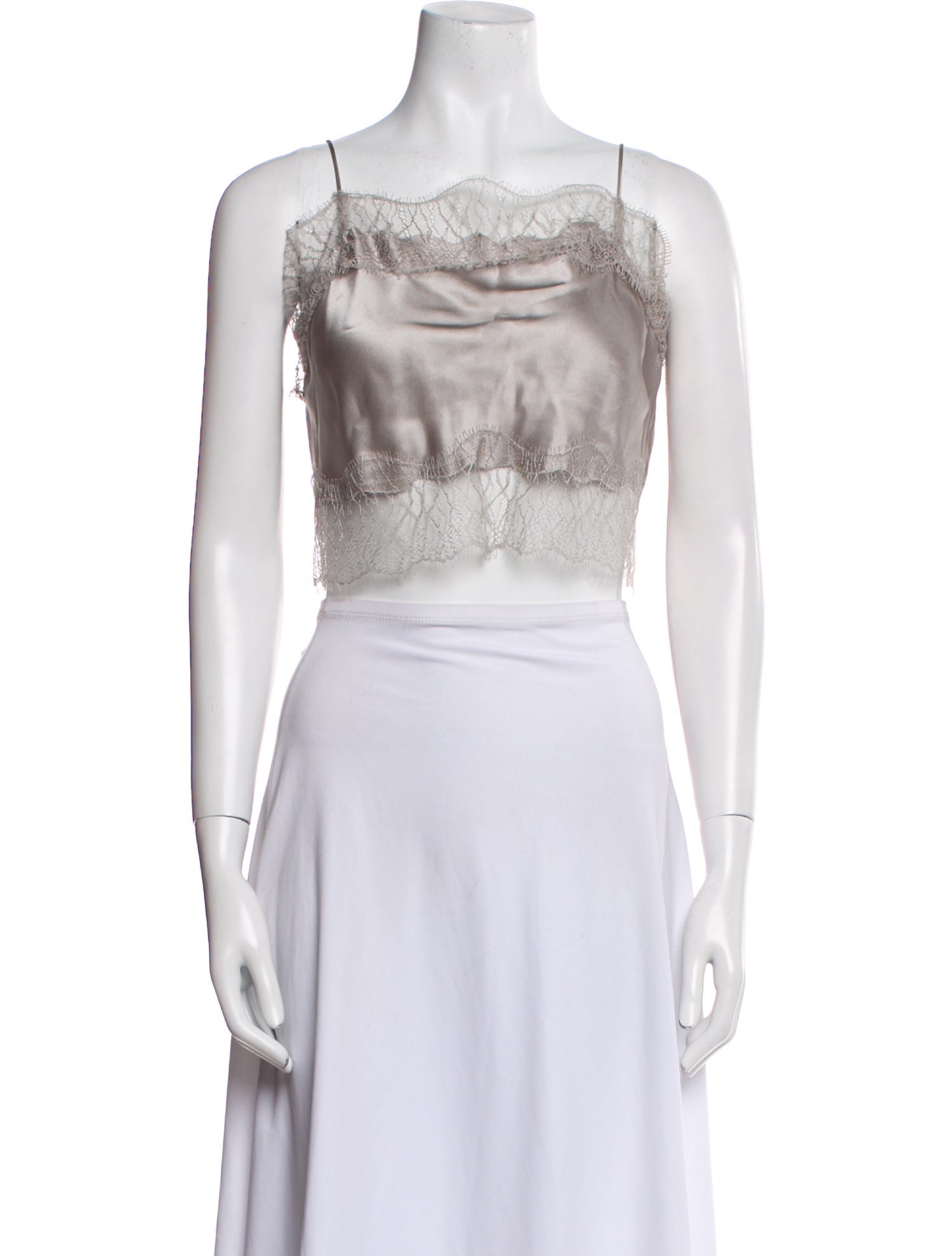 Sablyn Silk Lace Trim Embellishment Nightgown