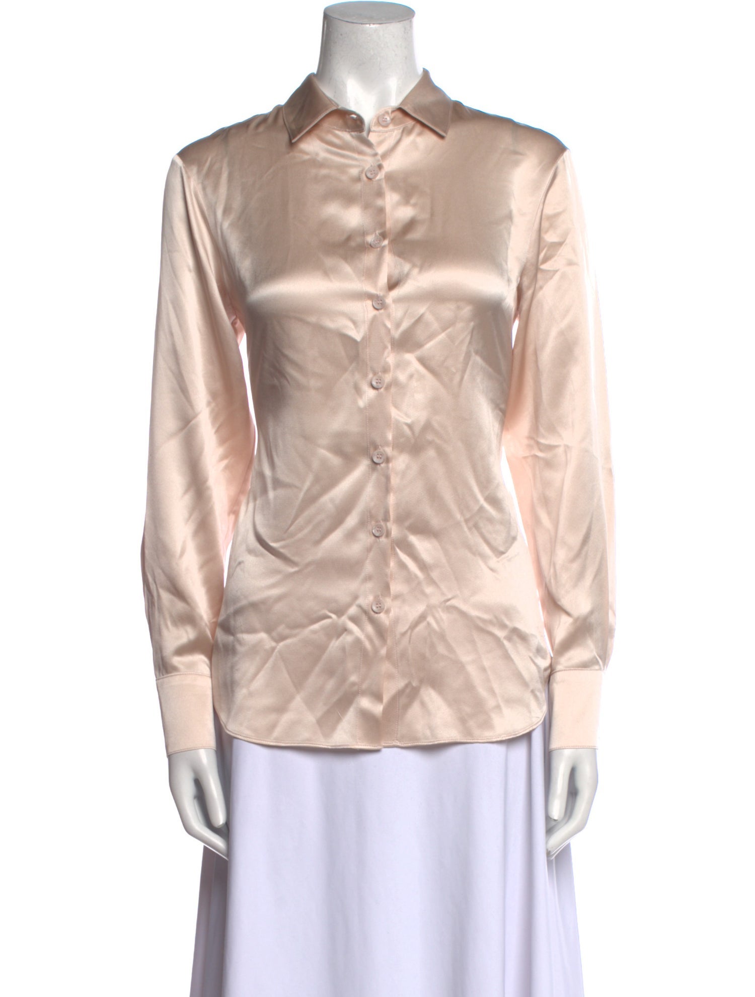 Sablyn Silk Long Sleeve Button-Up Top