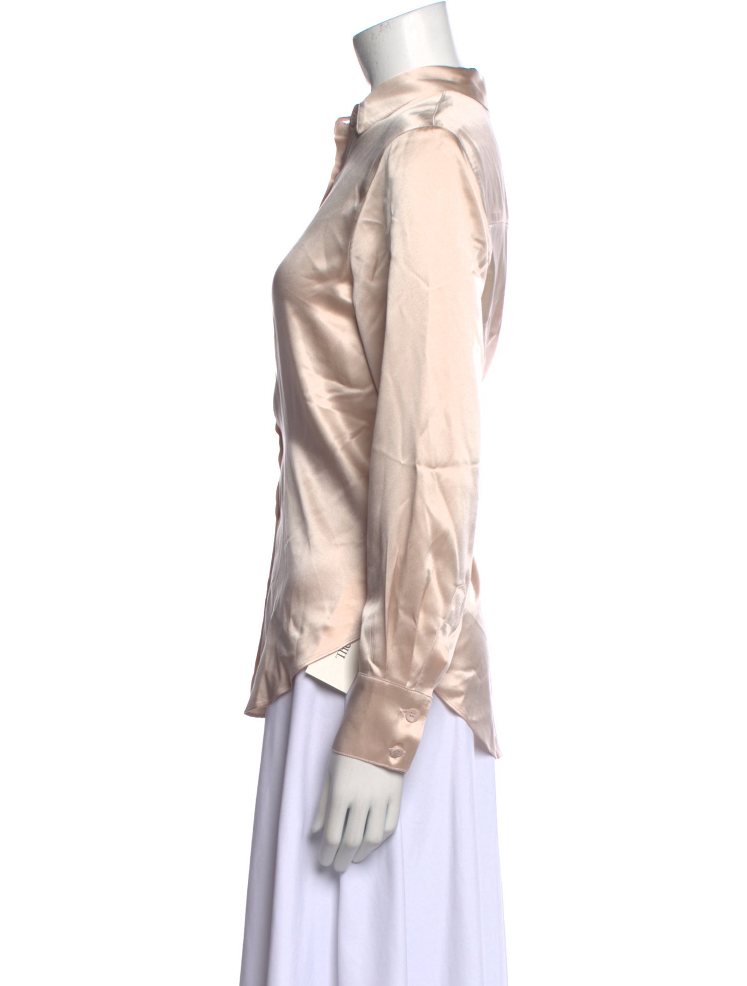 Sablyn Silk Long Sleeve Button-Up Top