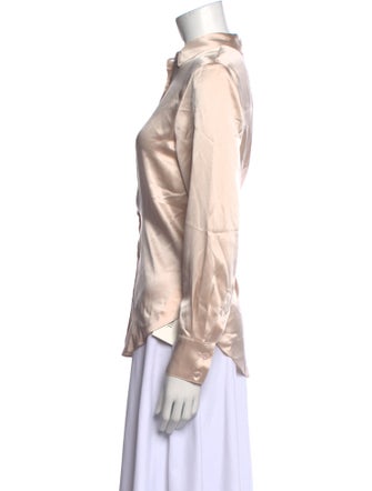 Sablyn Silk Long Sleeve Button-Up Top