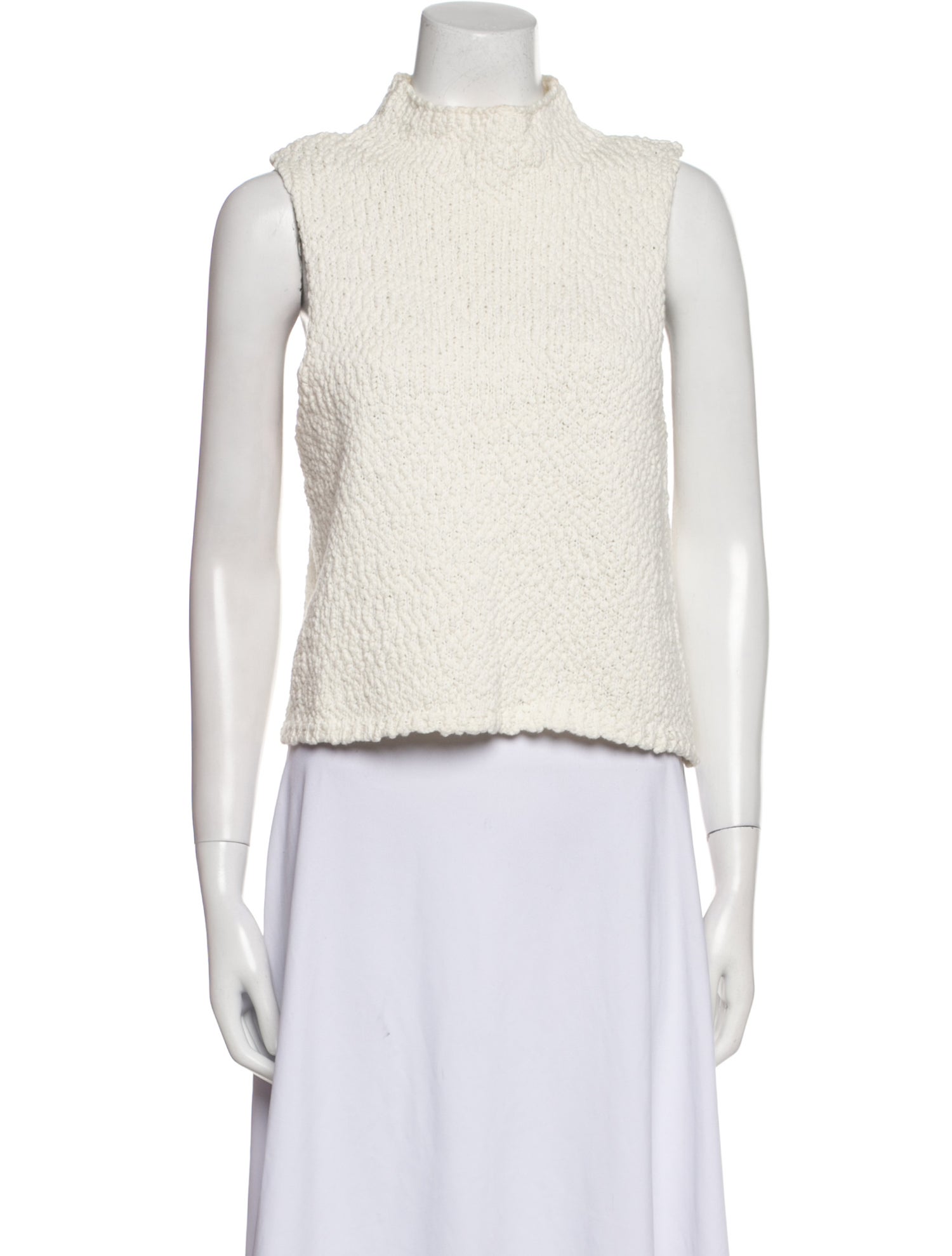 Sablyn Mock Neck Sleeveless Crop Top