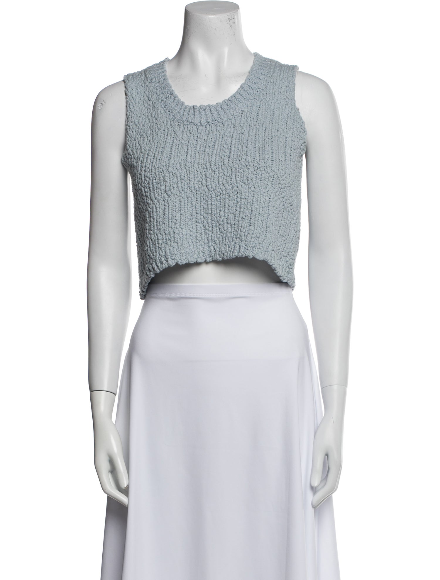 Sablyn Scoop Neck Sleeveless Crop Top