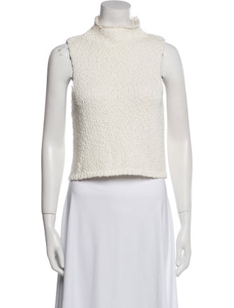 Sablyn Turtleneck Sleeveless Crop Top