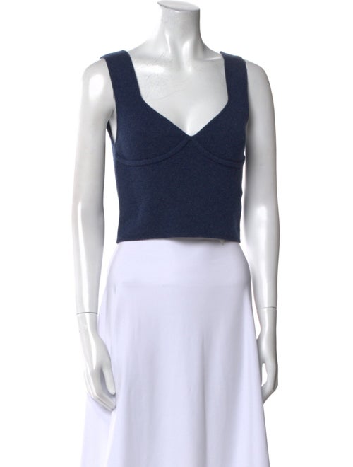 Sablyn Wool V-Neck Crop Top