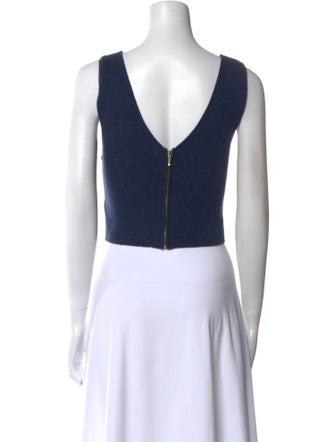 Sablyn Wool V-Neck Crop Top