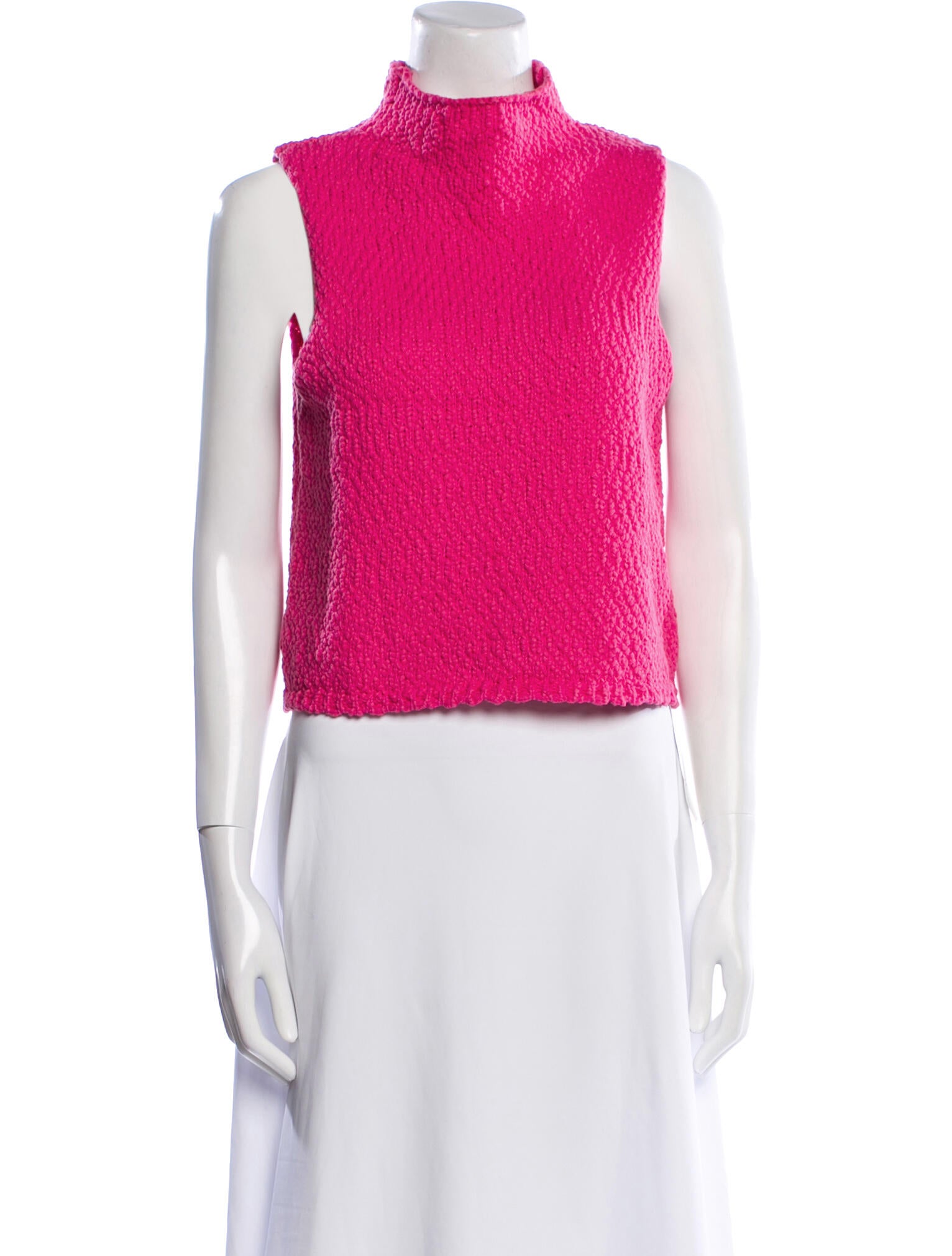 Sablyn Mock Neck Sleeveless Crop Top