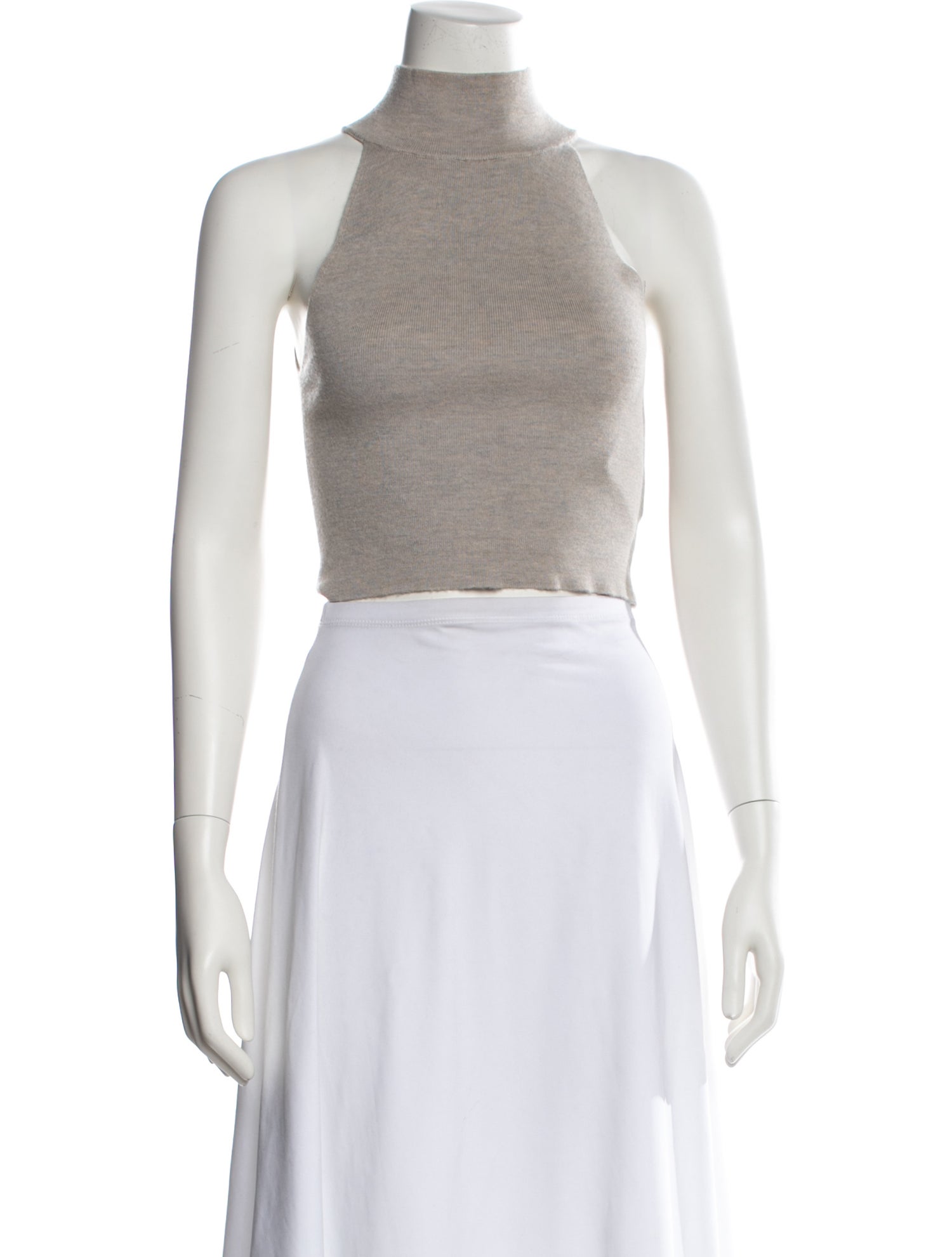 Sablyn Cashmere Mock Neck Crop Top
