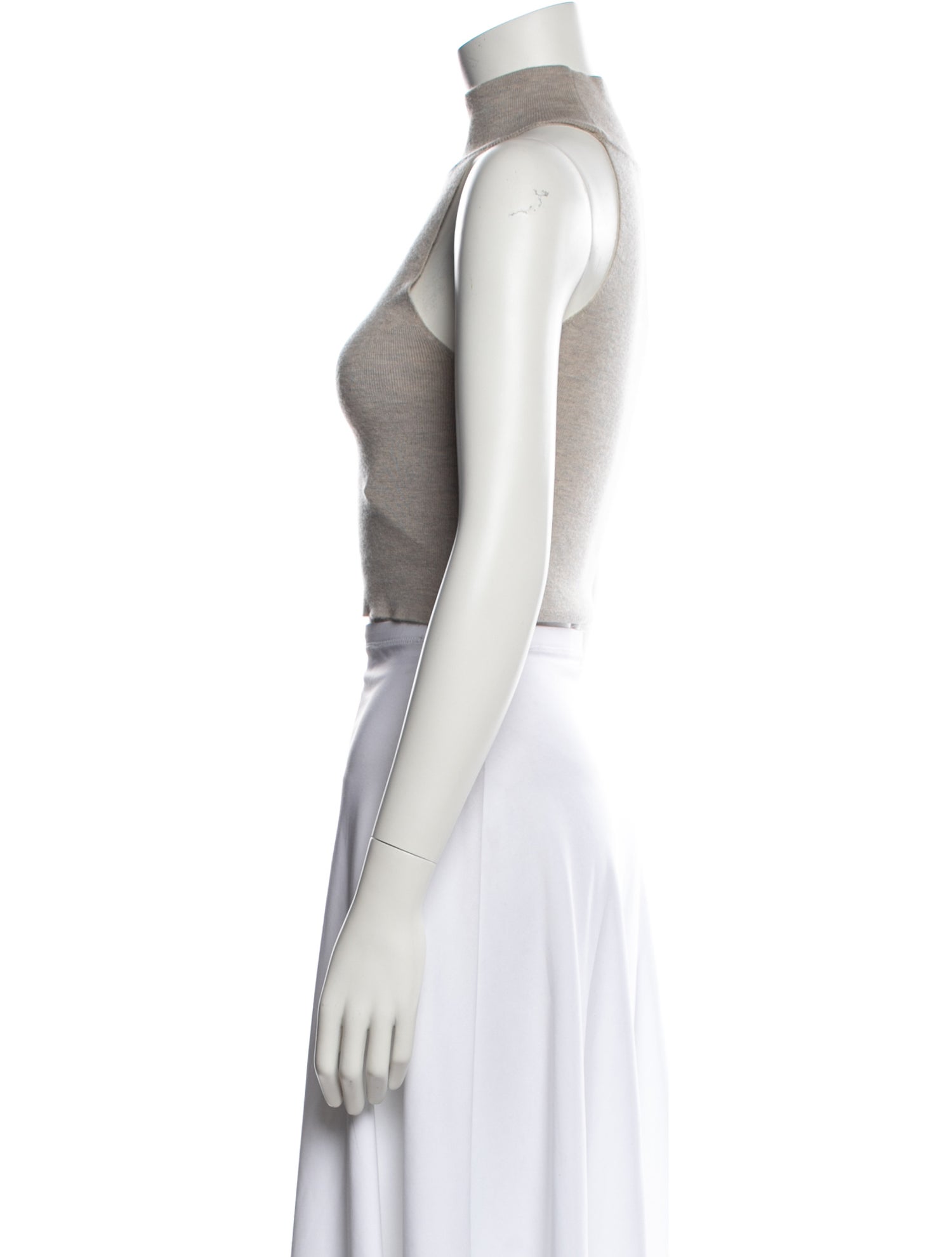 Sablyn Cashmere Mock Neck Crop Top