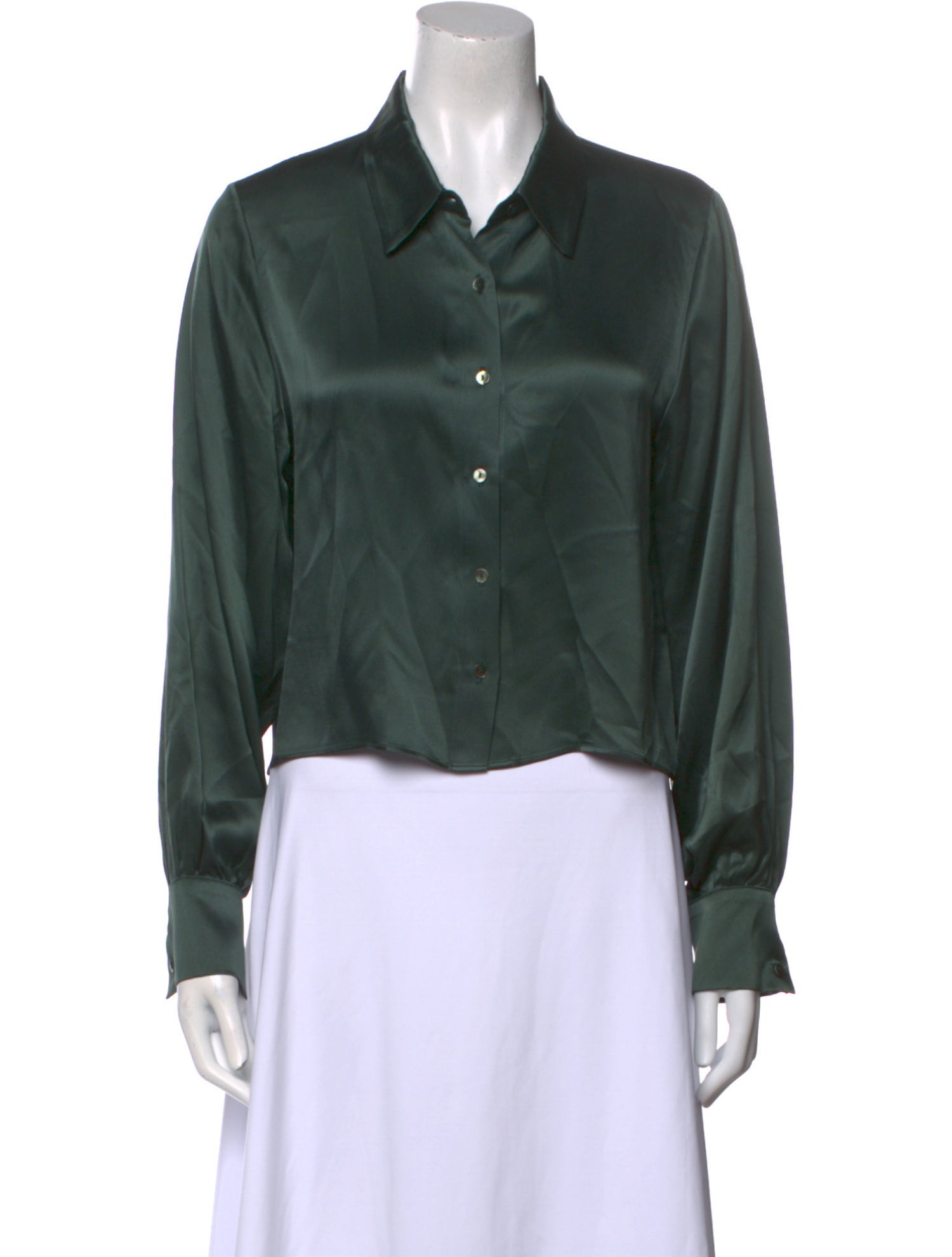 Sablyn Silk Long Sleeve Button-Up Top